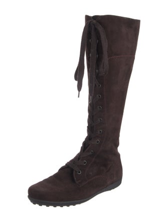Tod's Suede Lace-Up Boots