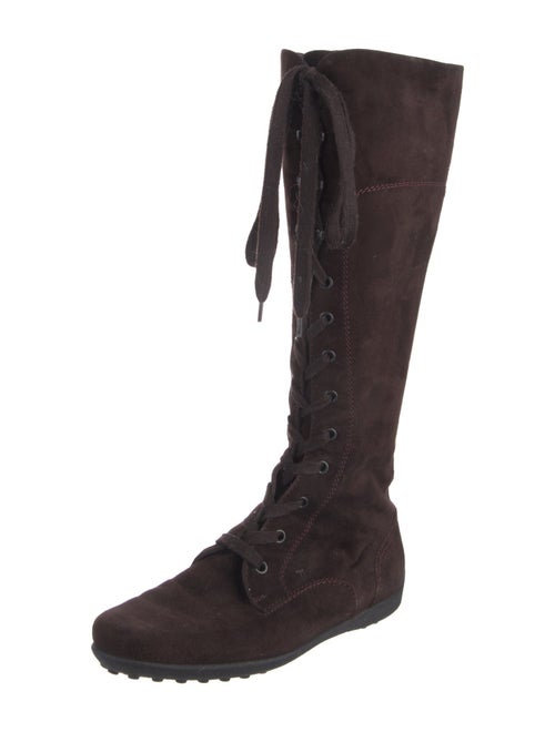 Tod's Suede Lace-Up Boots