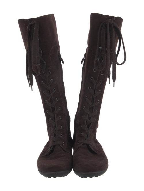 Tod's Suede Lace-Up Boots