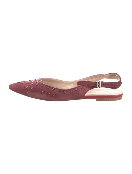 Tod's Suede Studded Accents Slingback Flats