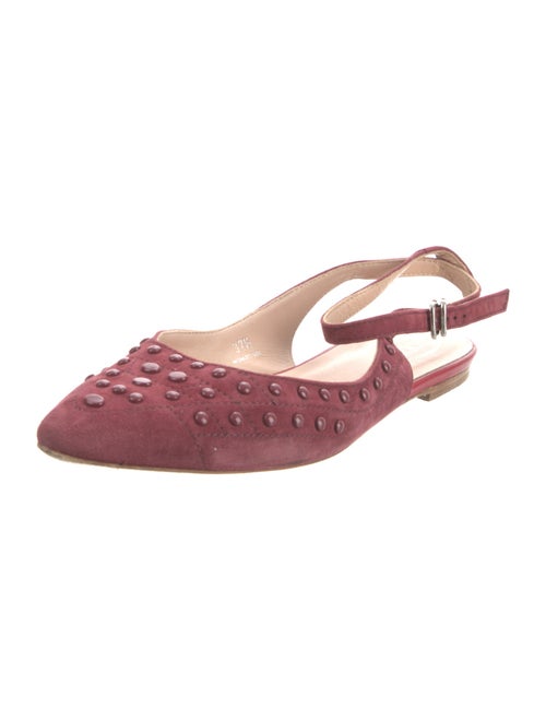 Tod's Suede Studded Accents Slingback Flats