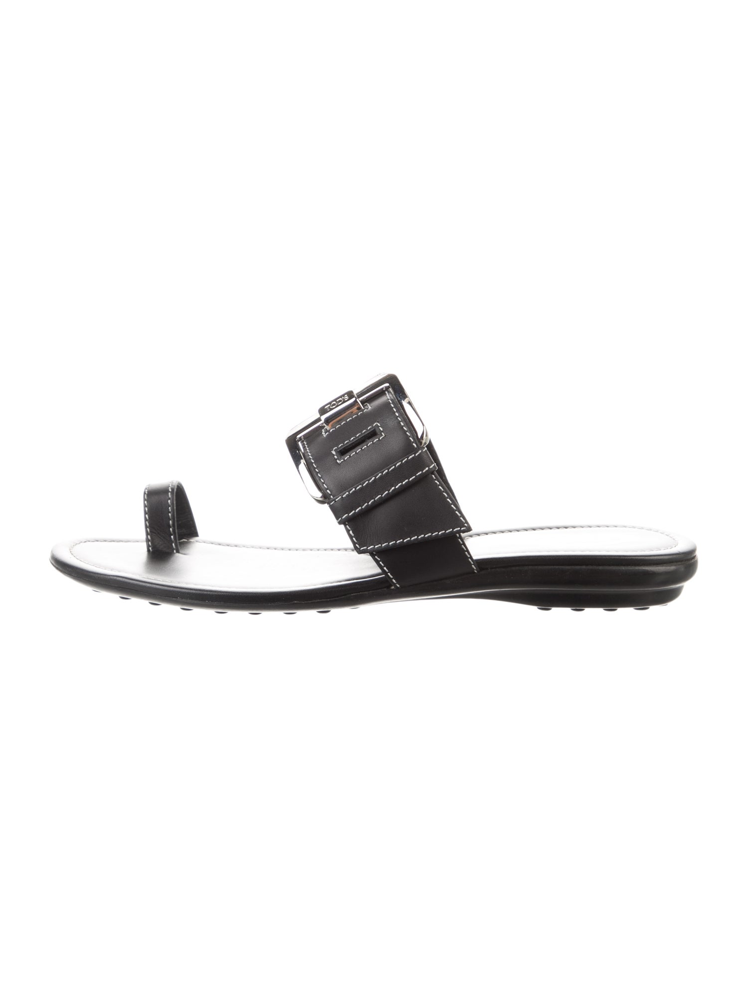 Tod's Leather Lasercut Accents Slides
