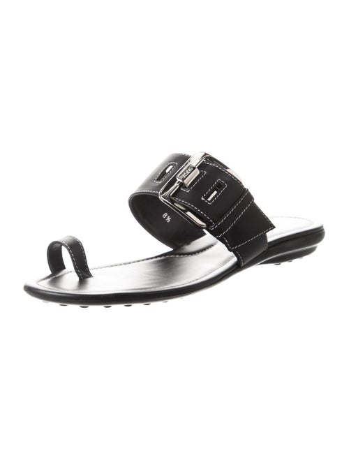 Tod's Leather Lasercut Accents Slides