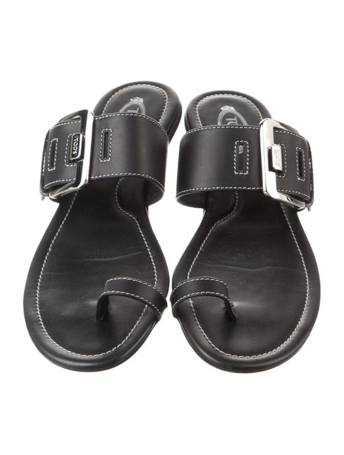 Tod's Leather Lasercut Accents Slides