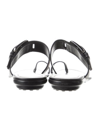 Tod's Leather Lasercut Accents Slides