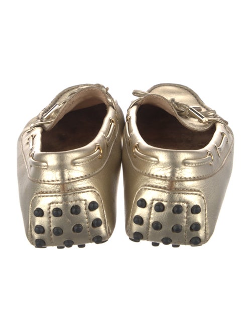 Tod's Leather Bow Accents Loafers