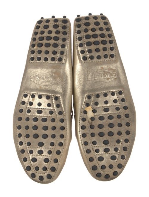 Tod's Leather Bow Accents Loafers