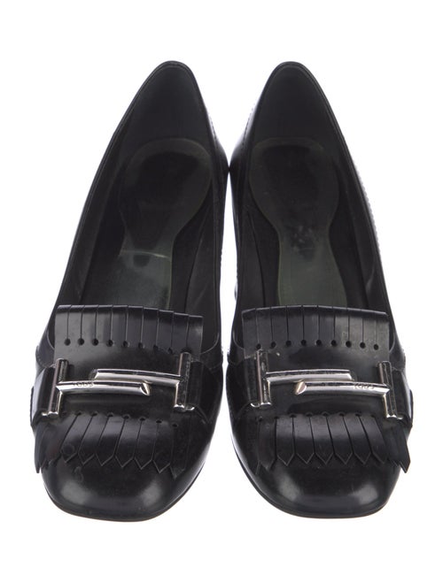 Tod's Leather Fringe Trim Accent Pumps