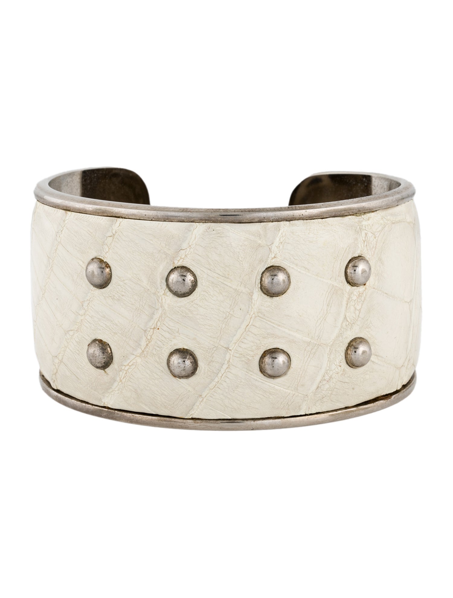 Tod's Leather Studded Cuff Bracelet