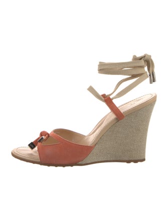 Tod's Suede Cutout Accent Espadrilles