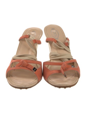 Tod's Suede Cutout Accent Espadrilles