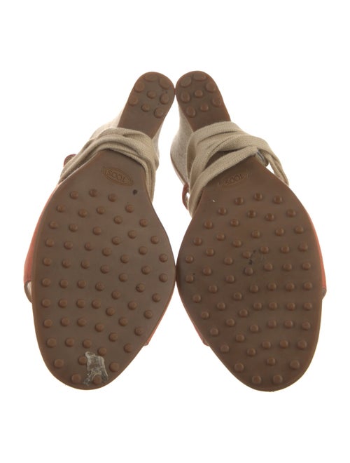 Tod's Suede Cutout Accent Espadrilles