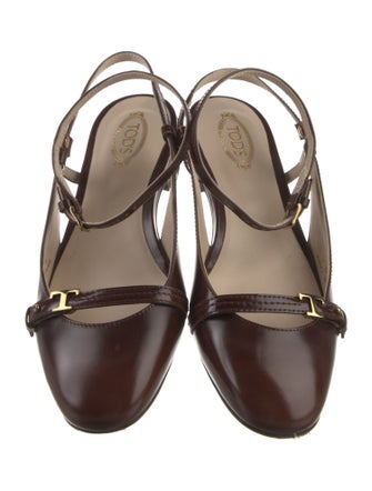 Tod's Leather Slingback Flats
