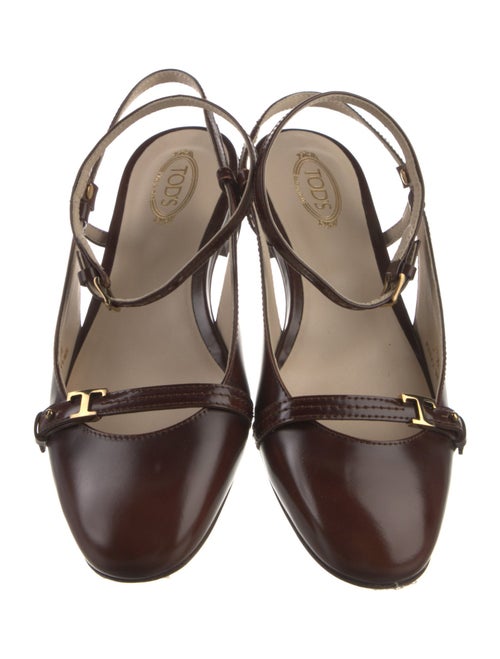 Tod's Leather Slingback Flats