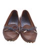 Tod's Leather Bow Accents Loafers