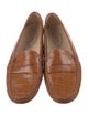 Tod's Embossed Leather Animal Print Loafers
