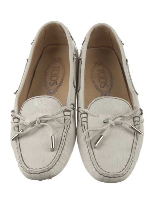 Tod's Leather Bow Accents Moccasins