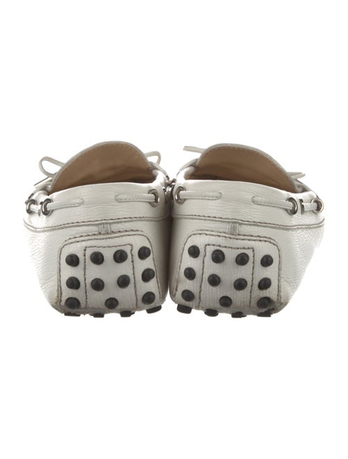 Tod's Leather Bow Accents Moccasins