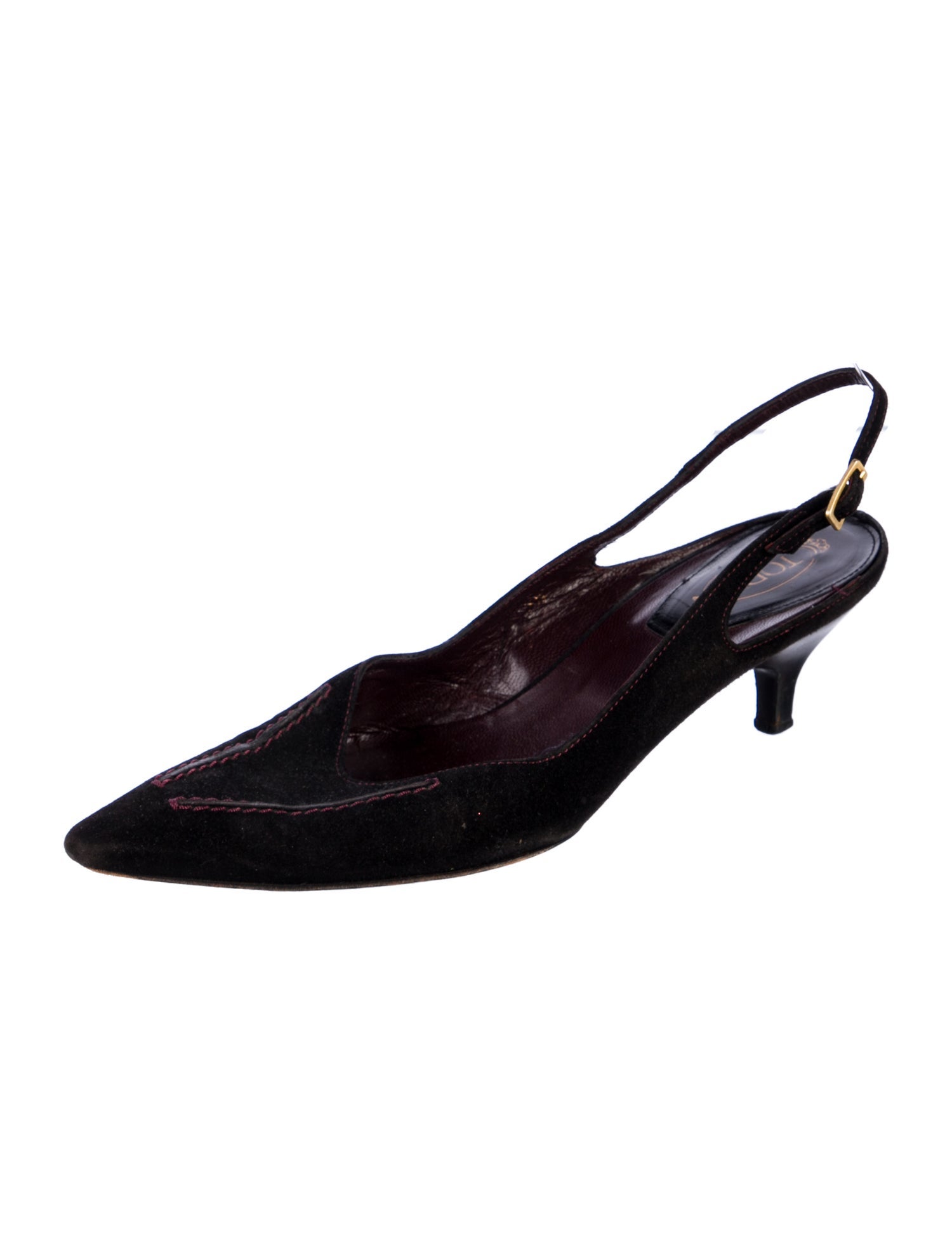 Tod's Suede Slingback Pumps