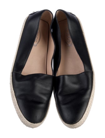 Tod's Leather Colorblock Pattern Espadrilles