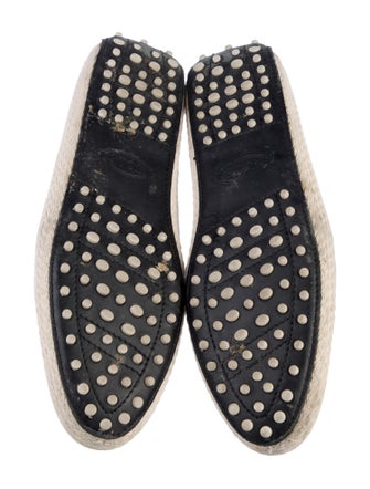 Tod's Leather Colorblock Pattern Espadrilles