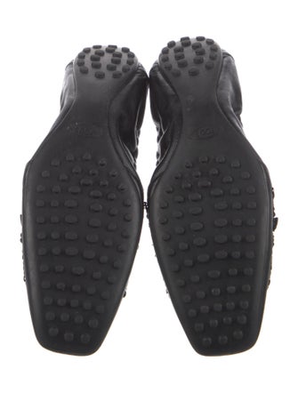 Tod's Leather Sequin Embellishments Ballet Flats