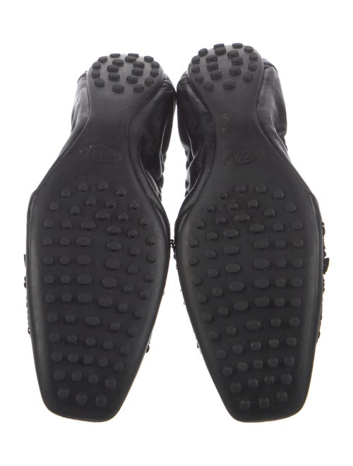 Tod's Leather Sequin Embellishments Ballet Flats