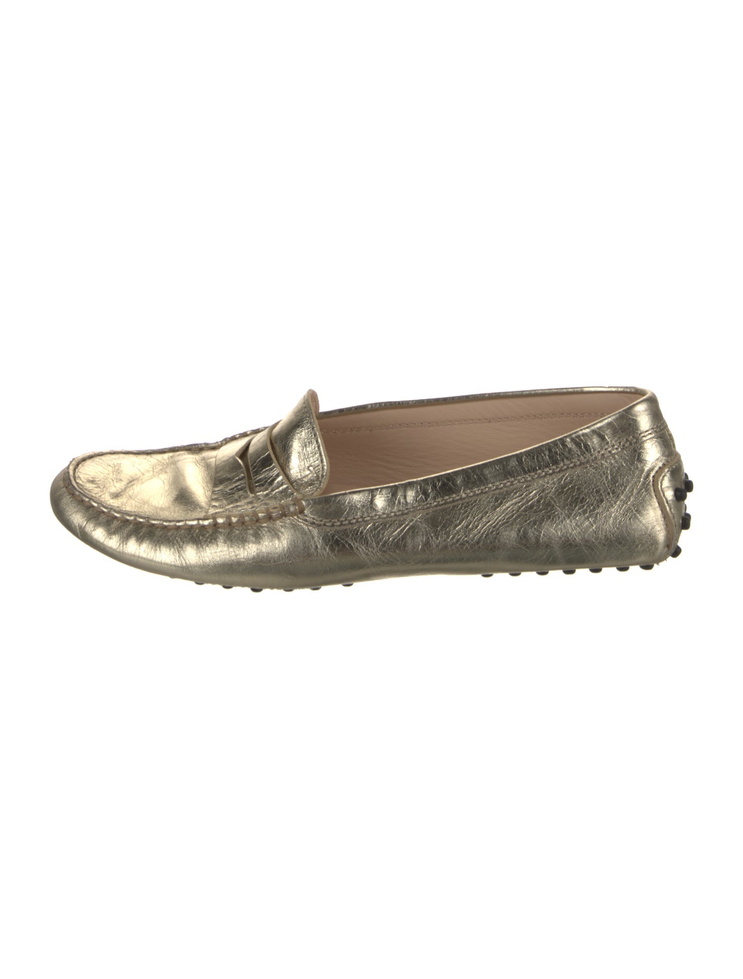 Tod's Leather Whipstitch Trim Loafers