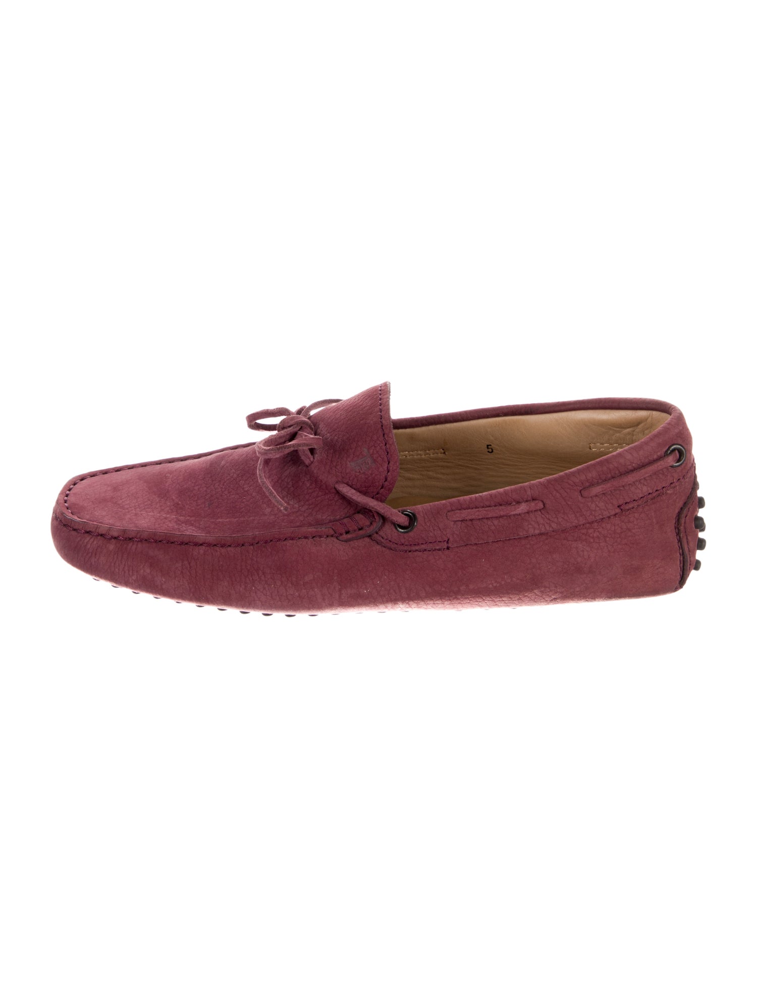 Tod's Suede Bow Accents Moccasins