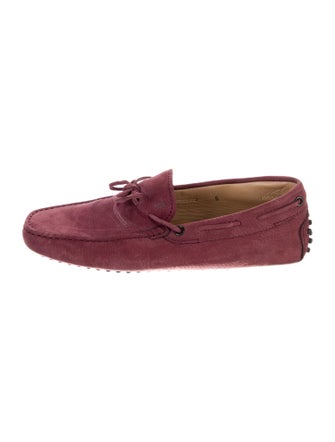 Tod's Suede Bow Accents Moccasins