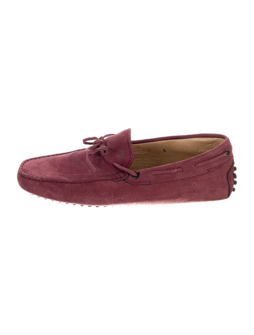 Tod's Suede Bow Accents Moccasins