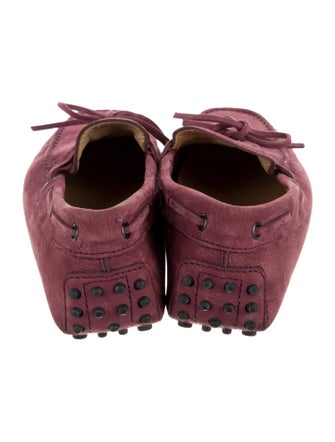 Tod's Suede Bow Accents Moccasins