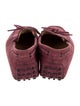 Tod's Suede Bow Accents Moccasins