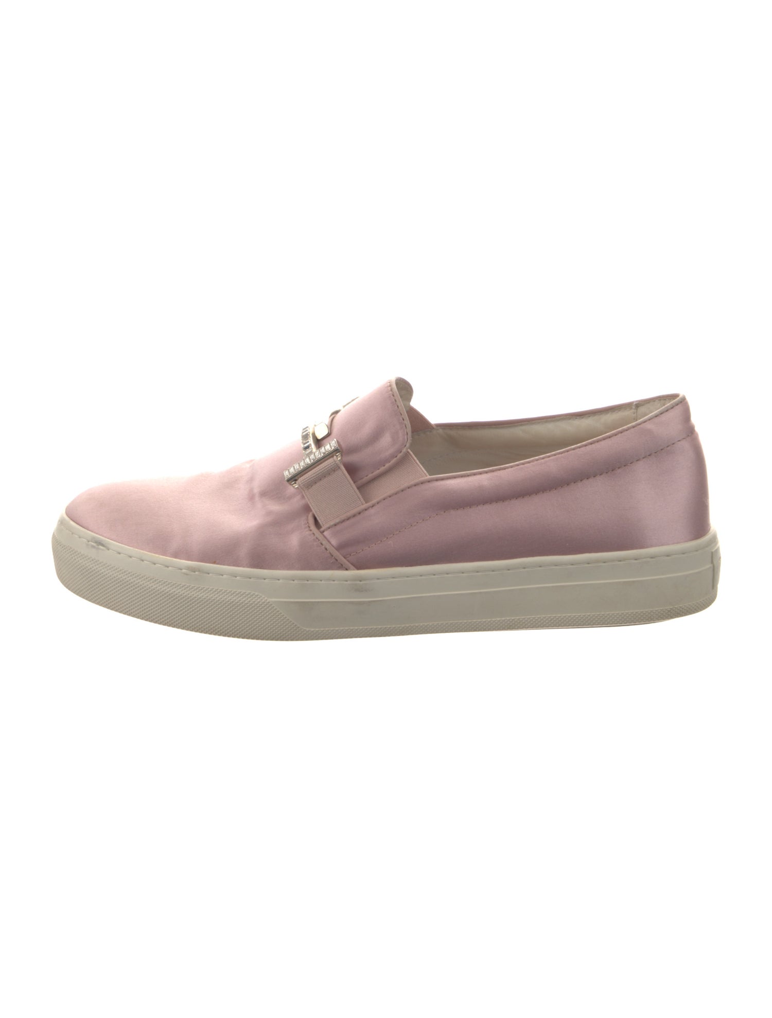 Tod's Satin Crystal Embellishments Loafers
