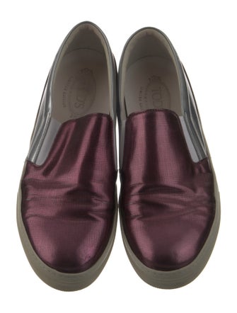 Tod's Leather Colorblock Pattern Loafers