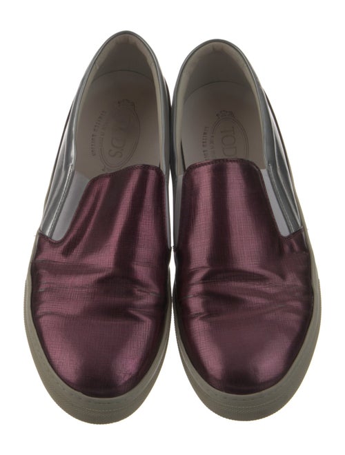 Tod's Leather Colorblock Pattern Loafers