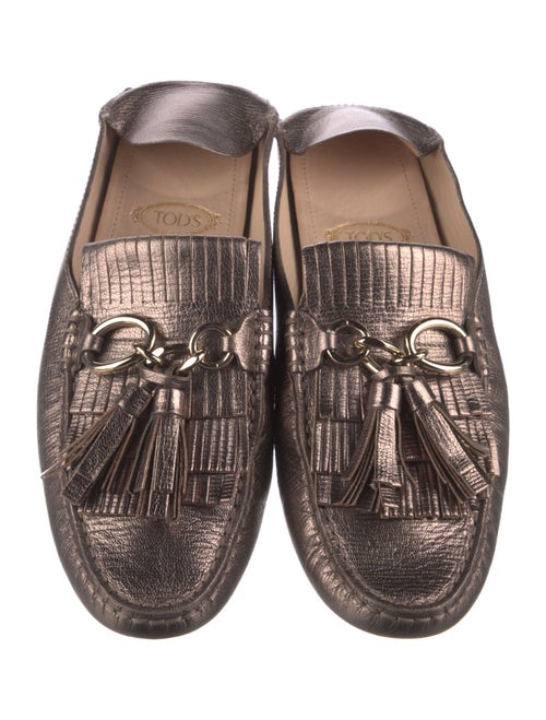 Tod's Leather Chain-Link Accents Mules