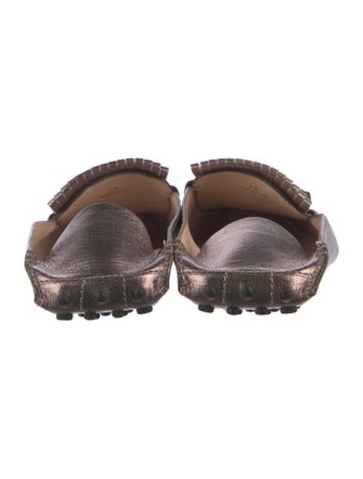 Tod's Leather Chain-Link Accents Mules