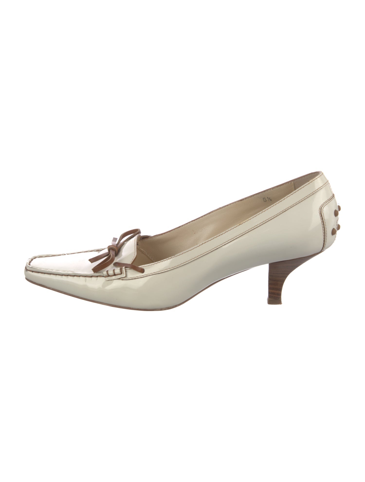 Tod's Patent Leather Bow Accents Pumps