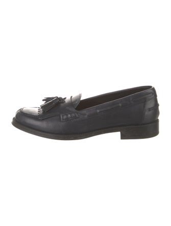 Tod's Leather Tassel Accents Loafers
