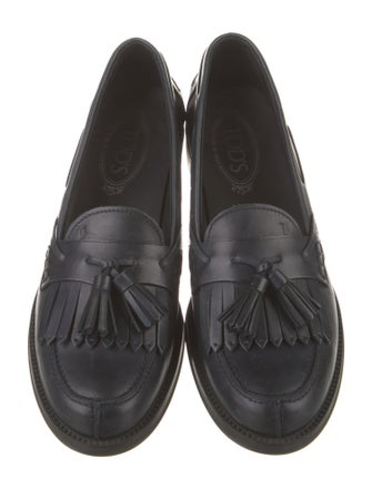 Tod's Leather Tassel Accents Loafers
