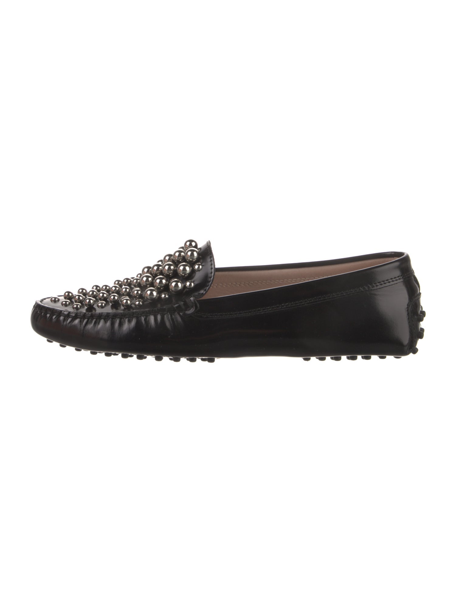 Tod's Leather Studded Accents Loafers
