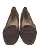 Tod's Suede Whipstitch Trim Loafers