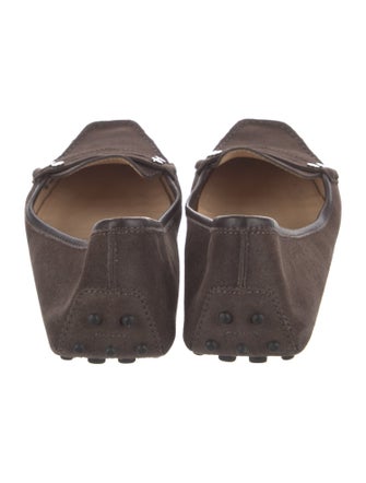 Tod's Suede Whipstitch Trim Loafers
