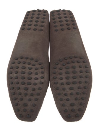 Tod's Suede Whipstitch Trim Loafers