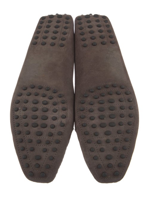 Tod's Suede Whipstitch Trim Loafers
