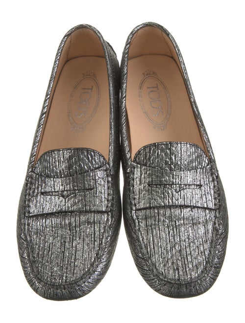 Tod's Leather Animal Print Loafers
