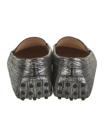 Tod's Leather Animal Print Loafers