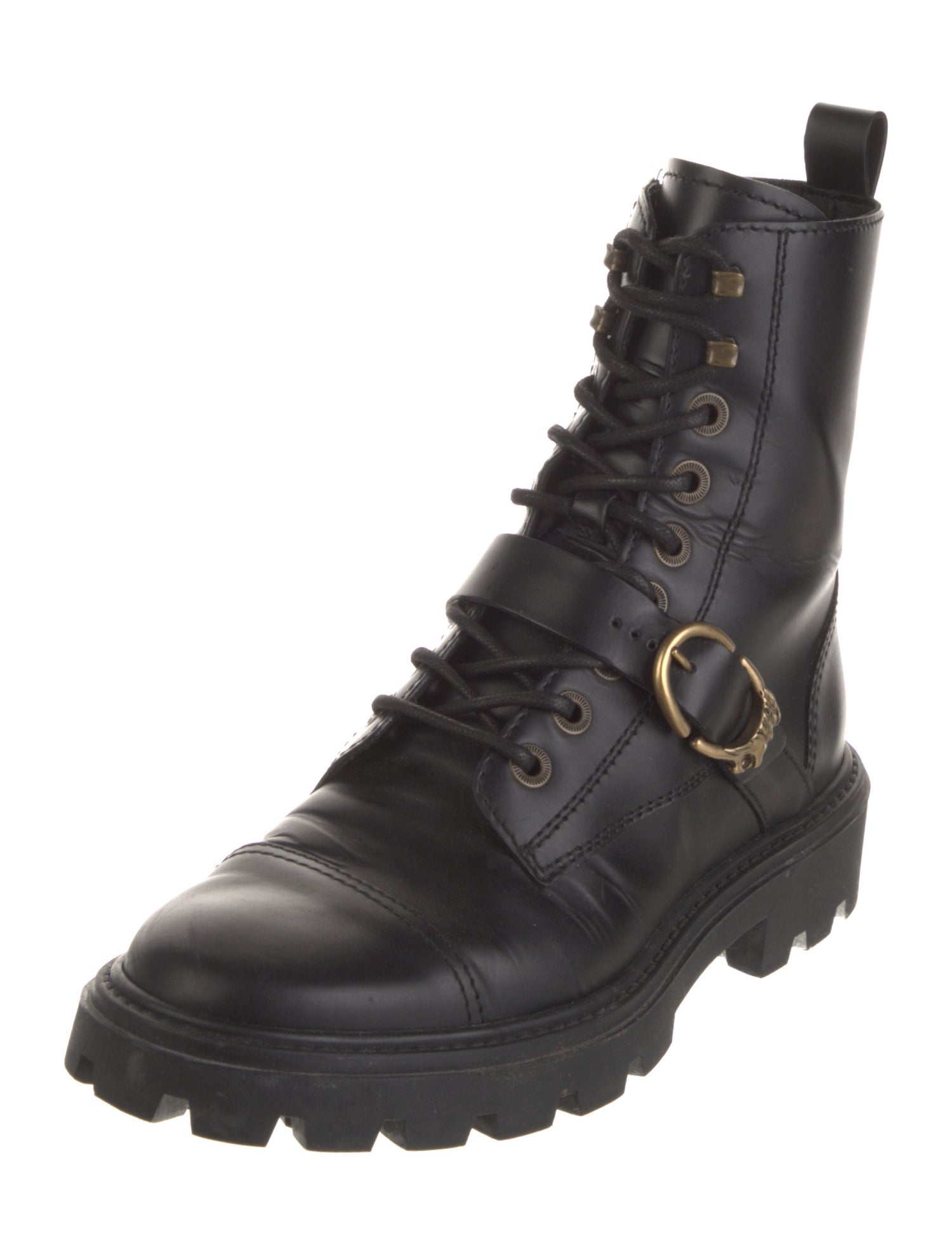 【関税＆送料込み】Tod'S Leather Combat Boots Woman BLACK Combat Boots in Leather XXW08J0EY53RBT42B999 | Tods