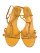 Tod's Patent Leather Studded Accents T-Strap Sandals